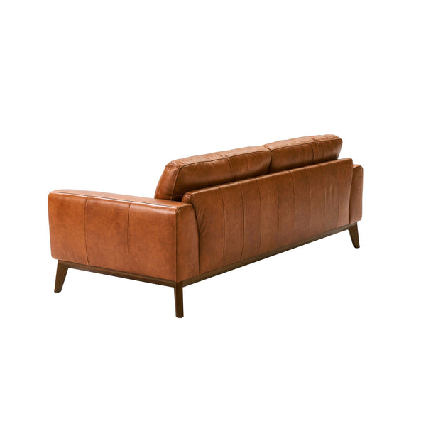 3-seater sofa in brown leather