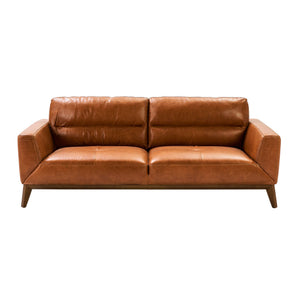 3-seater sofa in brown leather
