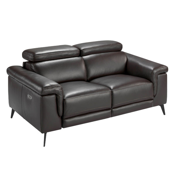 2-seater relaxation sofa in chocolate brown leather