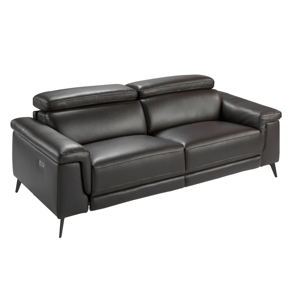 Relaxing 3-seater sofa in chocolate brown leather