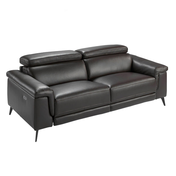 Relaxing 3-seater sofa in chocolate brown leather