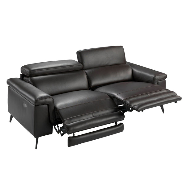 Relaxing 3-seater sofa in chocolate brown leather