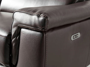 Relaxing 3-seater sofa in chocolate brown leather