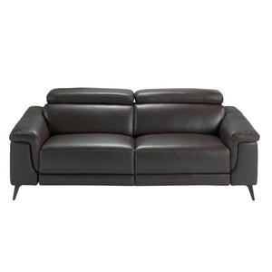 Relaxing 3-seater sofa in chocolate brown leather