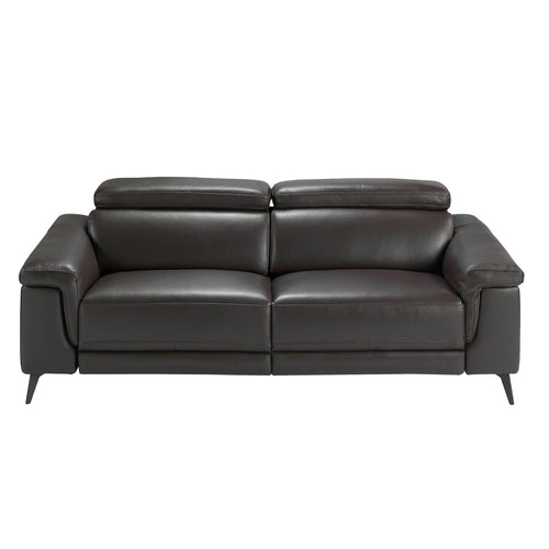 Relaxing 3-seater sofa in chocolate brown leather