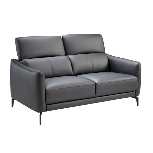 2-seater sofa in black leather