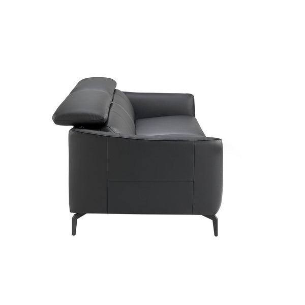2-seater sofa in black leather