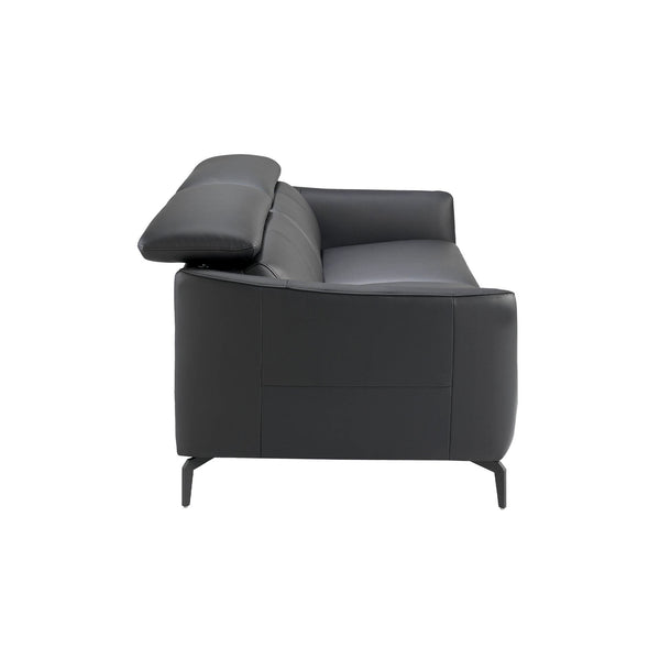 3-seater sofa in black leather