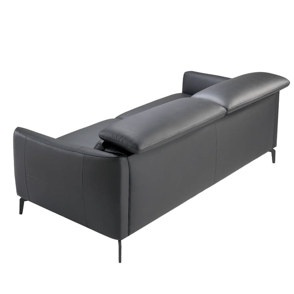 3-seater sofa in black leather