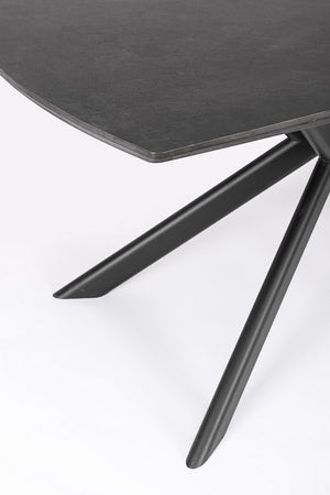 Extendable Dining Table 160–240 cm – Black Modern Table