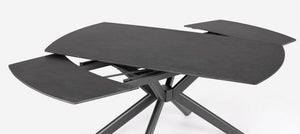 Extendable Dining Table 160–240 cm – Black Modern Table