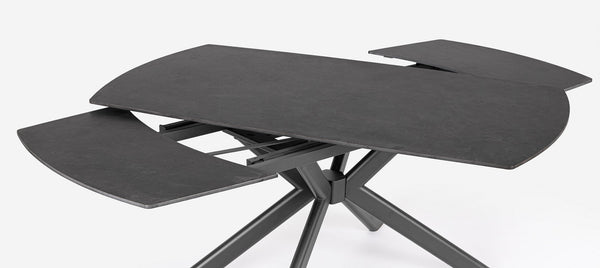 Extendable Dining Table 160–240 cm – Black Modern Table