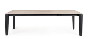 Extendable Dining Table 180–250 cm Black Finish