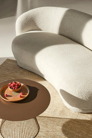 2-Seater Sofa Natural Upholstered L191