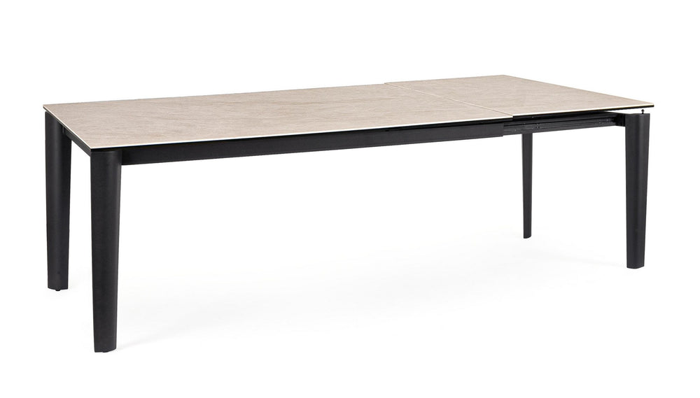 Extendable Dining Table 180–250 cm Black Finish