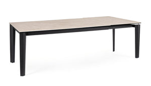 Extendable Dining Table 180–250 cm Black Finish