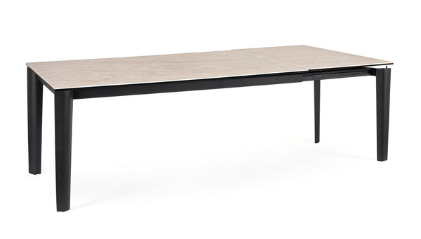 Extendable Dining Table 180–250 cm Black Finish