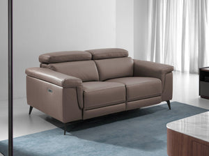 Relaxing 2-seater mink leather sofa