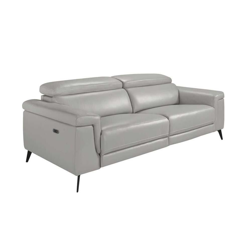 3-seater sofa in gray leather
