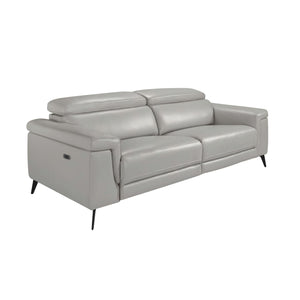3-seater sofa in gray leather