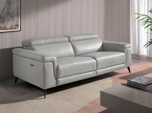 3-seater sofa in gray leather