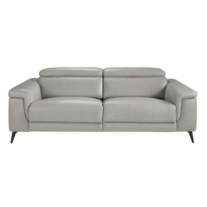 3-seater sofa in gray leather