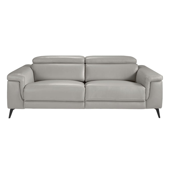 3-seater sofa in gray leather