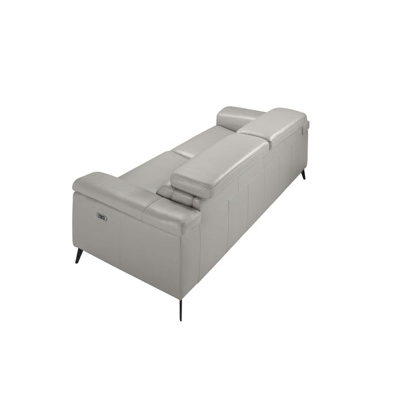 3-seater sofa in gray leather