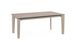 Extendable Dining Table 180–250 cm Beige Finish