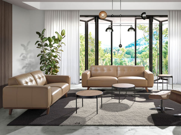 Chester 2-seater sofa in sand leather