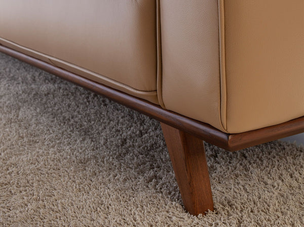 Chester 3-seater sofa in sand leather