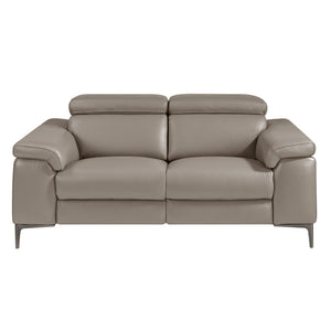 2-seater relaxation sofa in dark grey leather