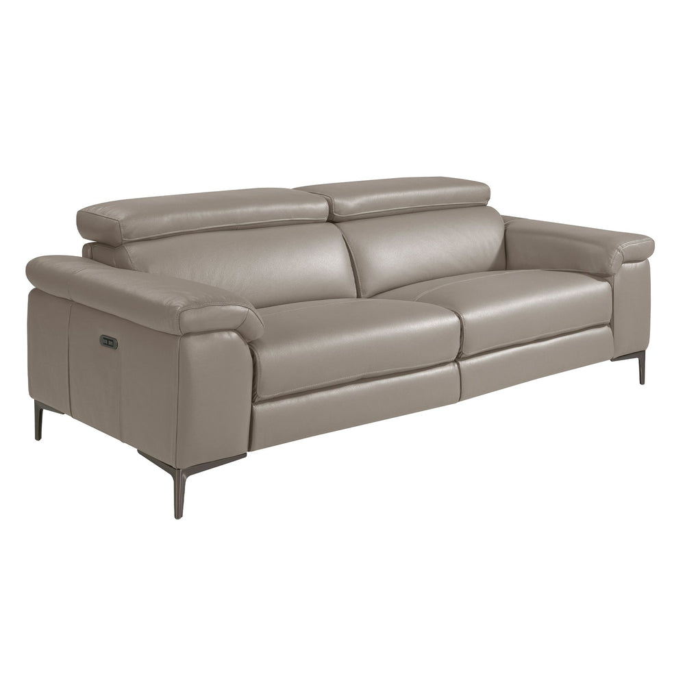 3-seater relaxation sofa in dark grey leather