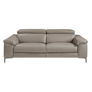 3-seater relaxation sofa in dark grey leather