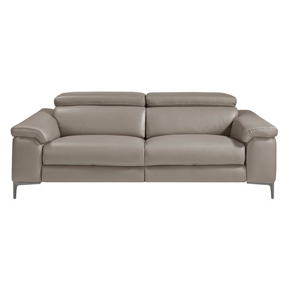 3-seater relaxation sofa in dark grey leather