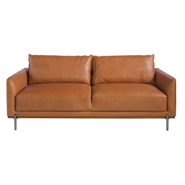 3-seater sofa in brown leather