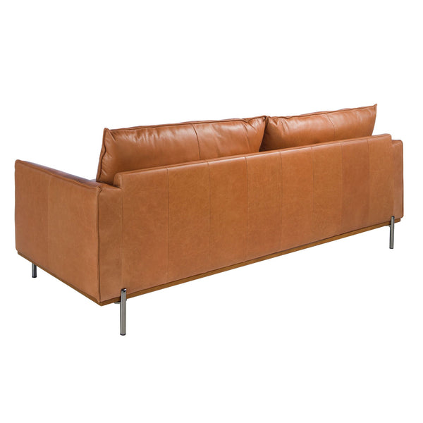 3-seater sofa in brown leather