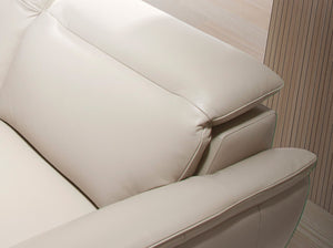 2-seater sofa in taupe leather