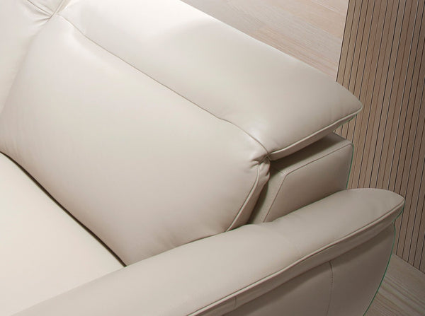 2-seater sofa in taupe leather