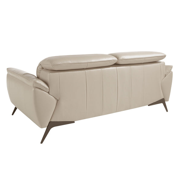 2-seater sofa in taupe leather
