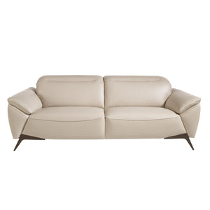 3-seater sofa in taupe leather