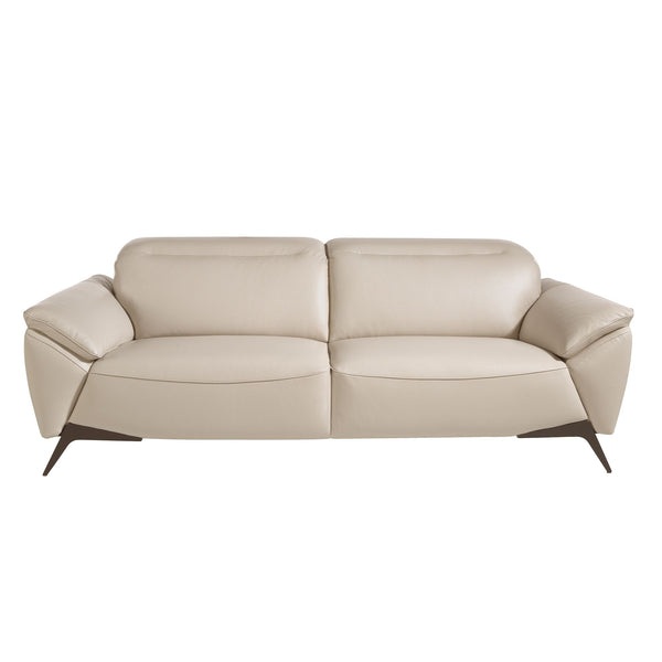 3-seater sofa in taupe leather