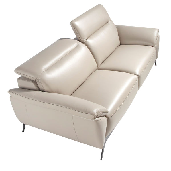 3-seater sofa in taupe leather