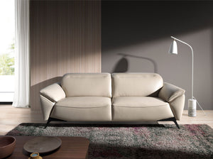 3-seater sofa in taupe leather
