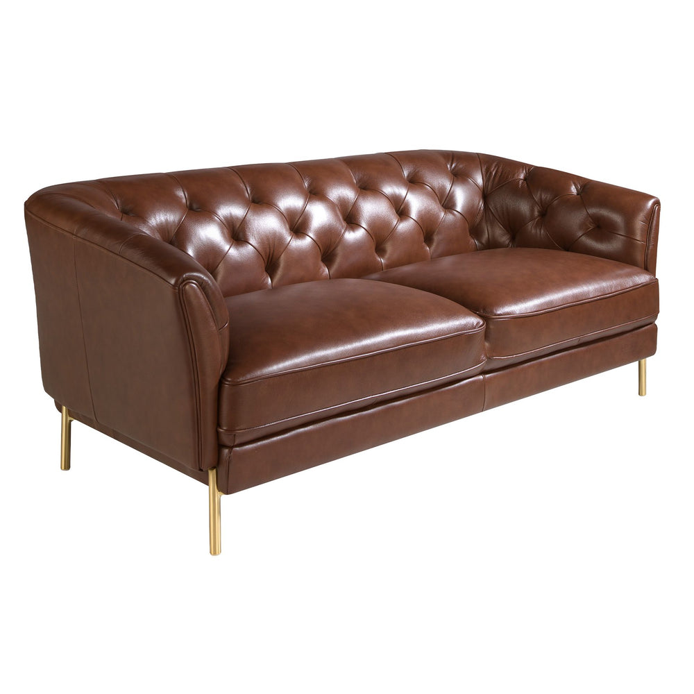 Chester 2-seater sofa in cognac brown leather
