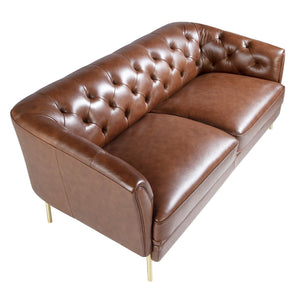 Chester 2-seater sofa in cognac brown leather