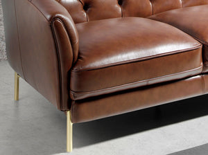 Chester 2-seater sofa in cognac brown leather