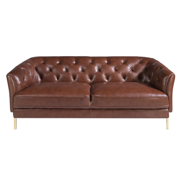 Chester 2-seater sofa in cognac brown leather