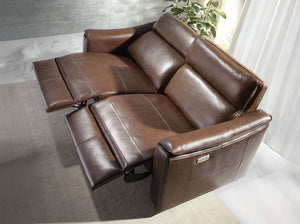 2-seater relaxation sofa in cognac brown leather