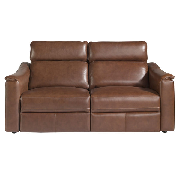 3-seater relaxation sofa in cognac brown leather